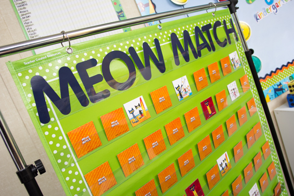 Meow Match Game In Pocket Chart
