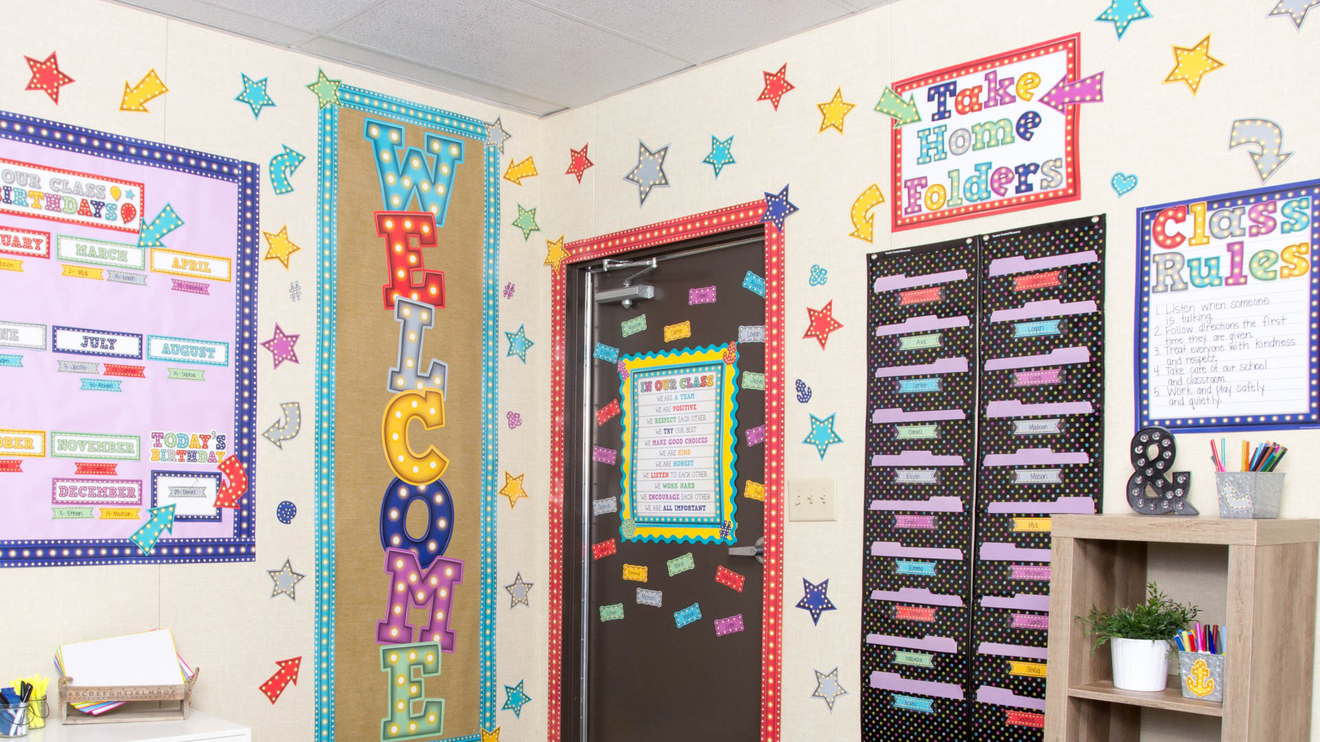 marquee classroom decorations teacher created resources welcome charts for classroom decoration