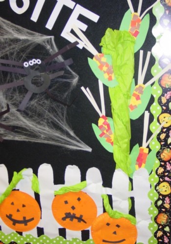 Halloween Bulletin Board Close Up