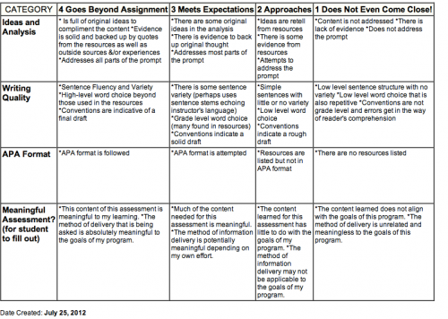 Meaningful Assessments