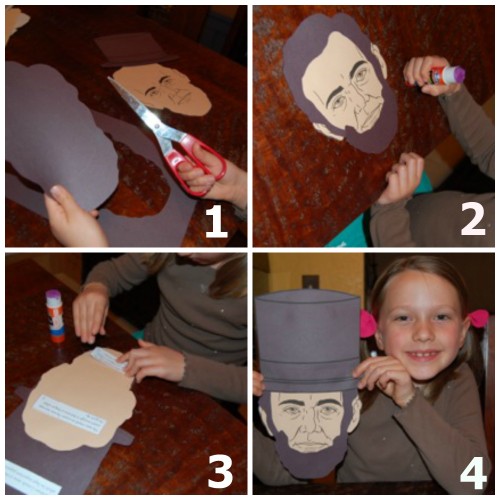 Presidents' Day: Putting Together Abraham Lincoln Project from Teacher Created Resources-3260 U.S. History Little Books