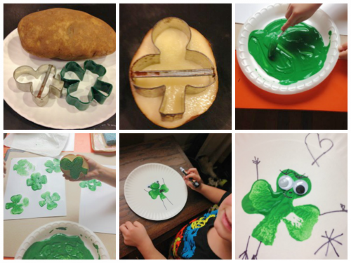 Shamrock Potato Print Stamps-Teacher Created Resources