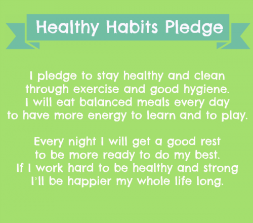 Healthy Habits Pledge_Teacher Created Resources