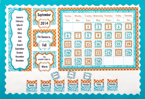 Library Pockets Classroom Calendar