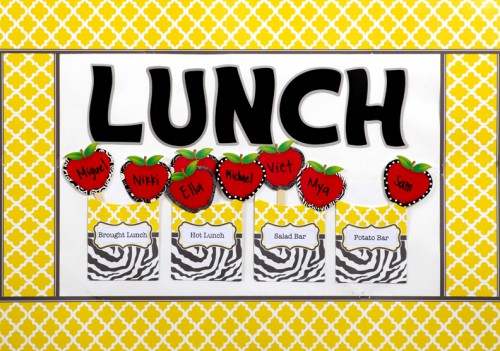 Library Pockets Lunch Board Idea