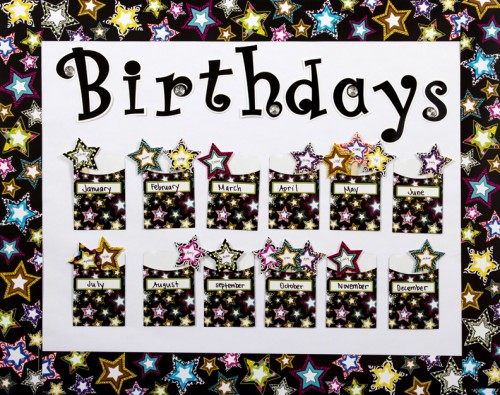 Library Pockets Birthday Bulletin Board Idea