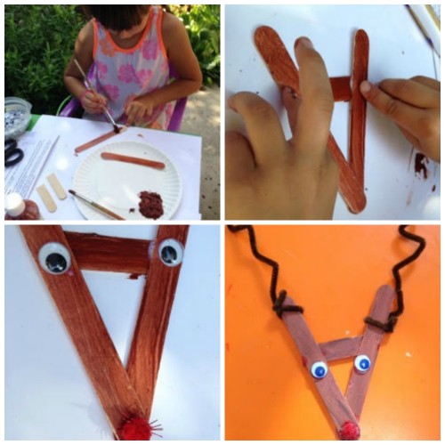 Craft Stick Reindeer Steps