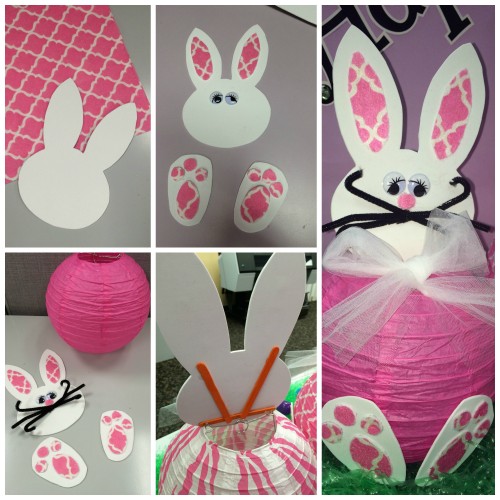 DIY Spring Decorations Paper Bunny Lantern