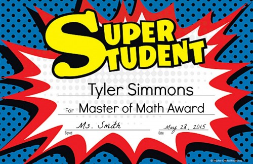 Math Award Super Student