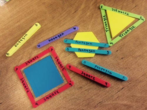 Craft Sticks Activity - Learning Shapes