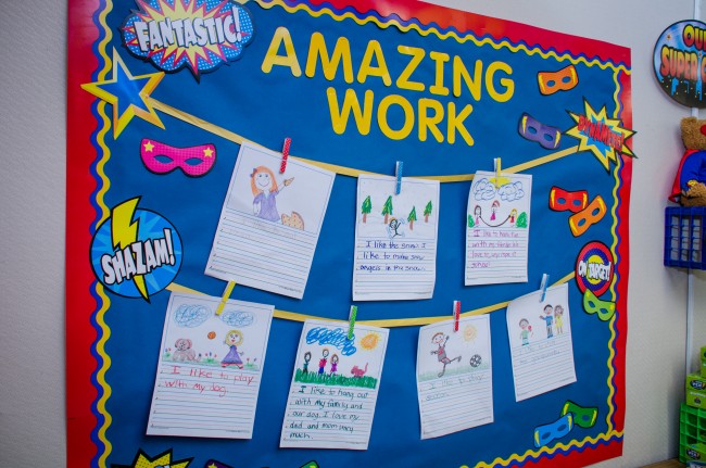 Superhero Student Work Bulletin Board