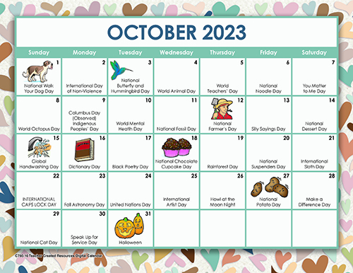 October Calendar