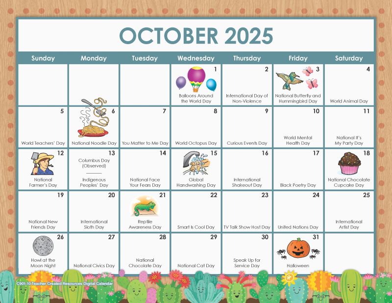 October Calendar