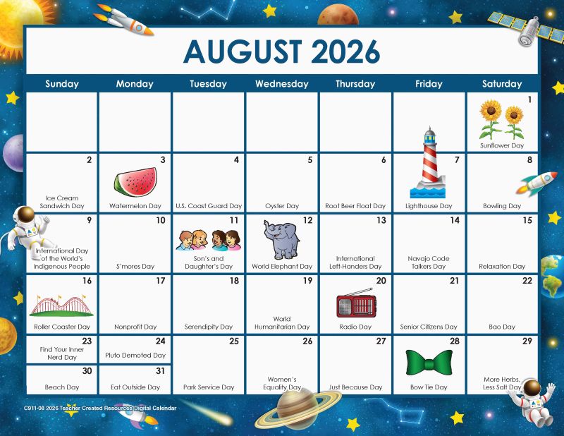 August Calendar