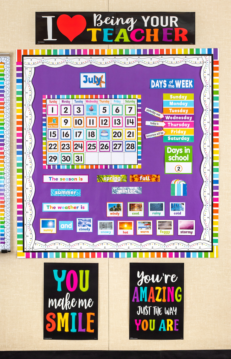 Colorful Jumbo Numbers Bulletin Board