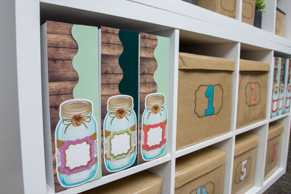 Mason Jar Accents and Storage Bins