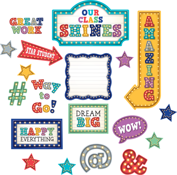 Light Blue Marquee Magnetic Strips - TCR77307, Teacher Created Resources