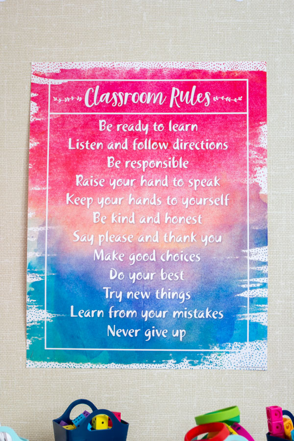 Classroom Rules Poster