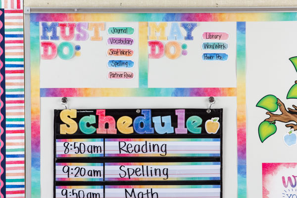 Pocket Chart Schedule